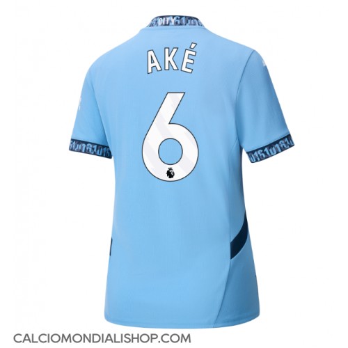 Maglie da calcio Manchester City Nathan Ake #6 Prima Maglia Femminile 2024-25 Manica Corta